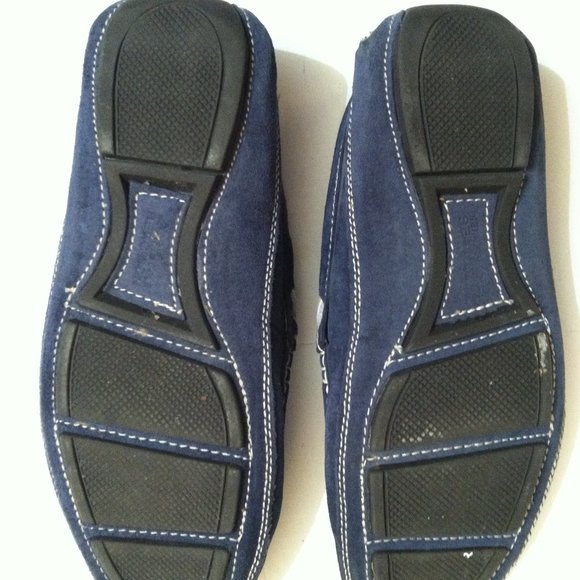 KENNETH COLE MENS PRE-OWNED BLUE LEATHER SUEDE SLIP-ON LOAFERS SIZE: 10M main image 11